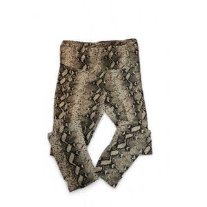 Love Streak Snake Print Leggings Size L High Rise Stretch Pull-On Pants